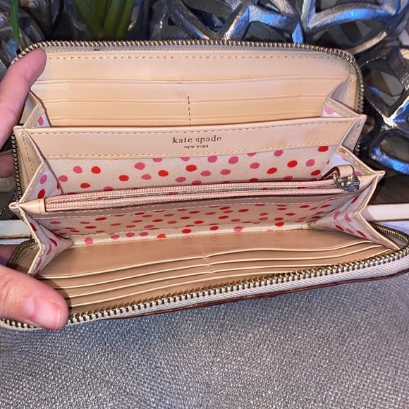 Pre owned Kate Spade Continental beige Wallet Leather - Picture 6 of 11